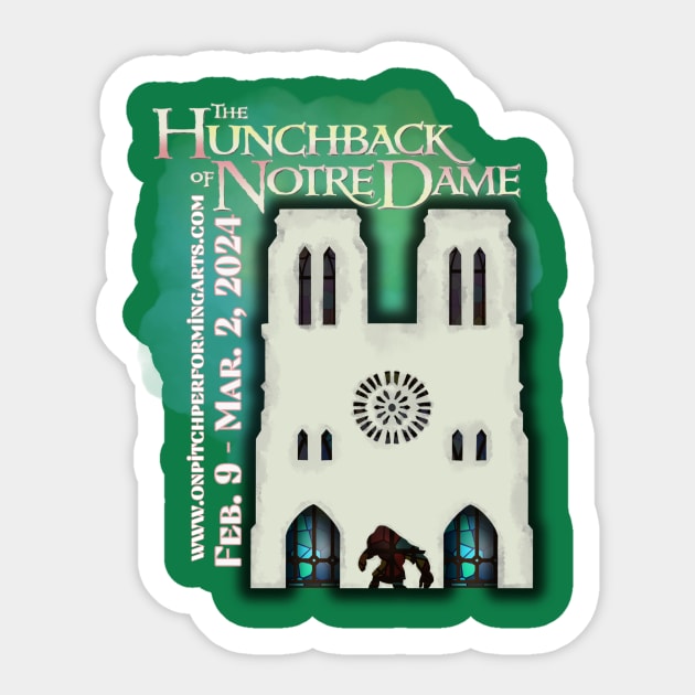 OPPA! Hunchback Merch Sticker by On Pitch Performing Arts